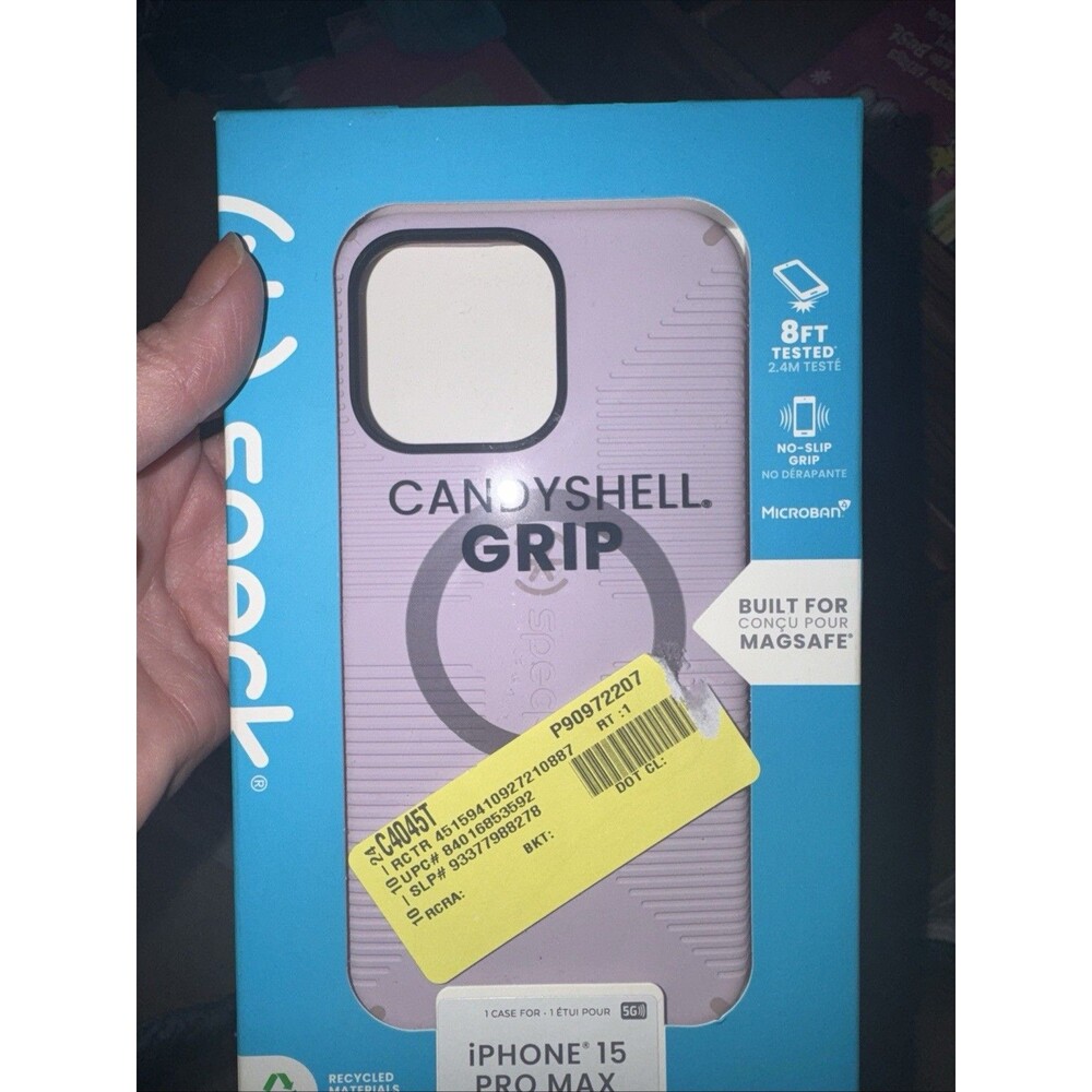 iPhone Pro 15 Pro Max Case Speck Candyshell Grip MagSafe Light Purple Fits